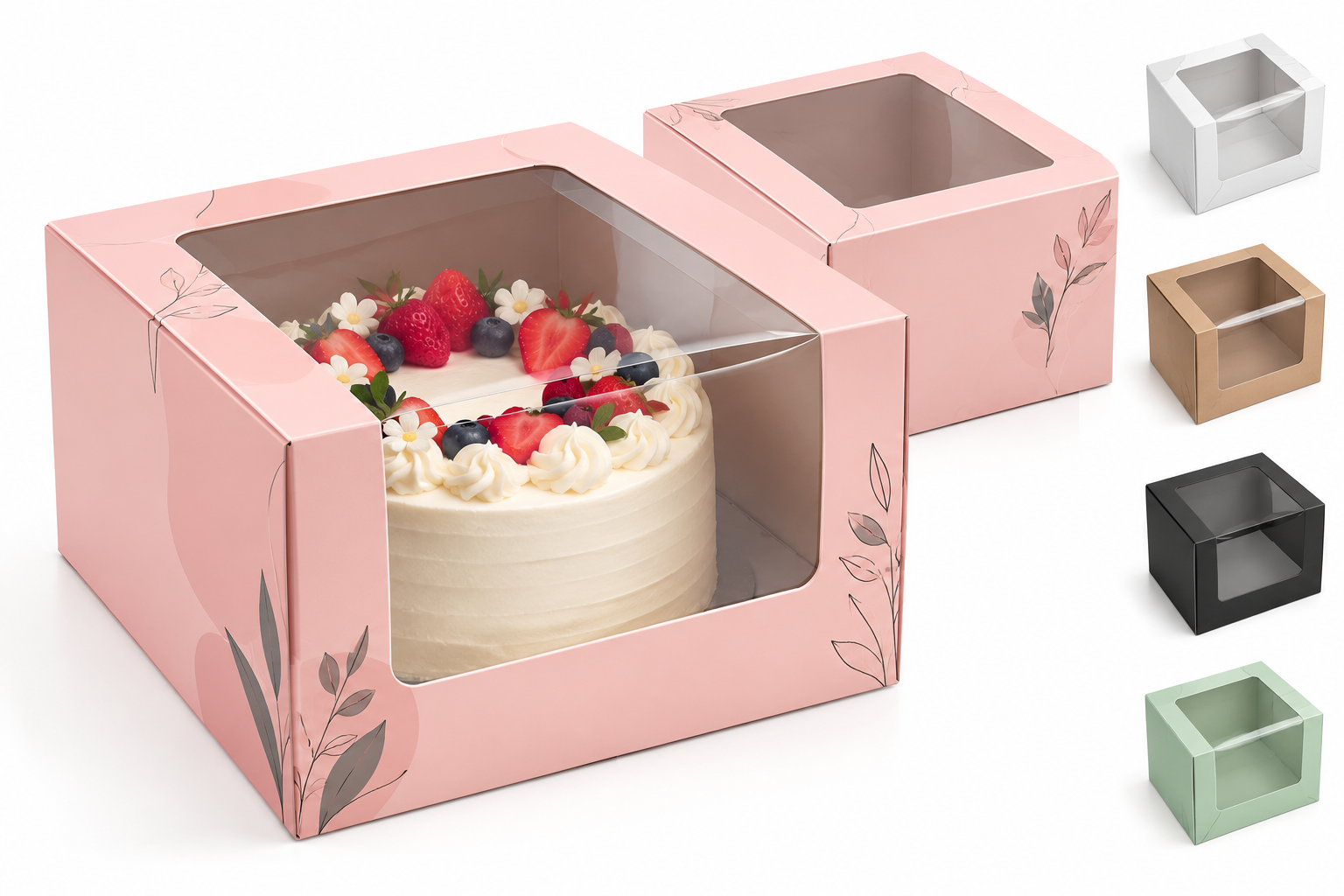 Window Cake Boxes That Let the Frosting Do the Selling